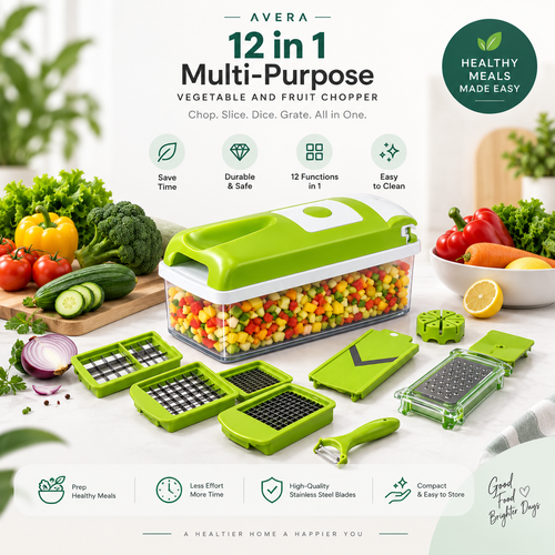 12 in 1 Multi-Purpose Vegetable and Fruit Chopper